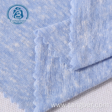 knitted polyester cotton rayon tcr slub jersey fabric